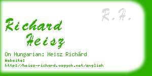richard heisz business card