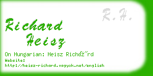 richard heisz business card